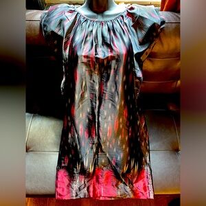 BCBG Ruffled Sleeve Dress